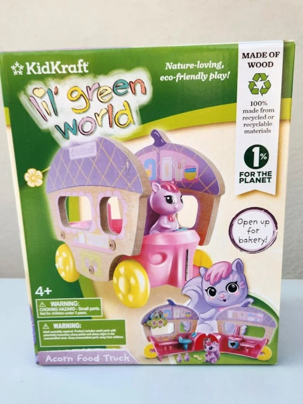 NEW KidKraft Squirrel Wooden Food Truck Doll Figure Bakery Montessori Playset Ec